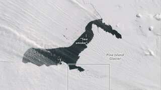 Satellite captures bizarre smoke rising from Antarctic glacier. What is it?
