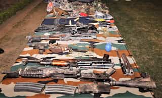 Jammu and Kashmir: Huge cache of arms, ammunition recovered from Akhnoor operation site; one arrested