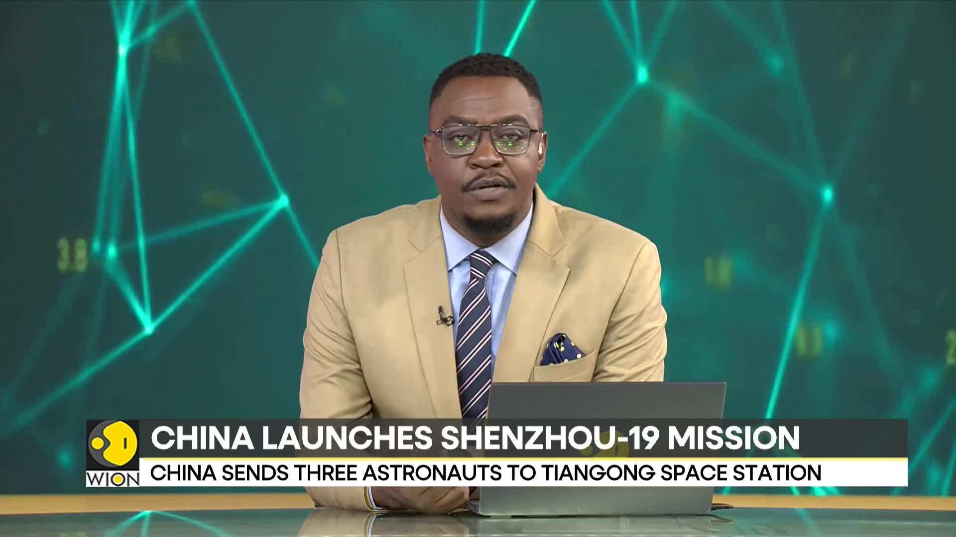 China Sends Three Astronauts To Tiangong Space Station - World News
