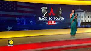US Elections 2024: Donald Trump Walks Down Plane Stairs and Gets Into Garbage Truck