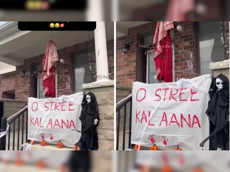 ‘O Stree Kal Aana’: Canada house gets Indianised Halloween decor, video goes viral