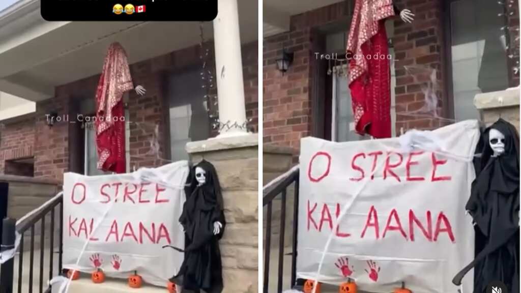 ‘O Stree Kal Aana’: Canada house gets Indianised Halloween decor, video goes viral