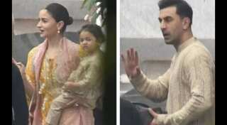 Alia Bhatt, Ranbir Kapoor and Raha step out for Diwali festivities