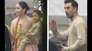 Alia Bhatt, Ranbir Kapoor and Raha step out for Diwali festivities