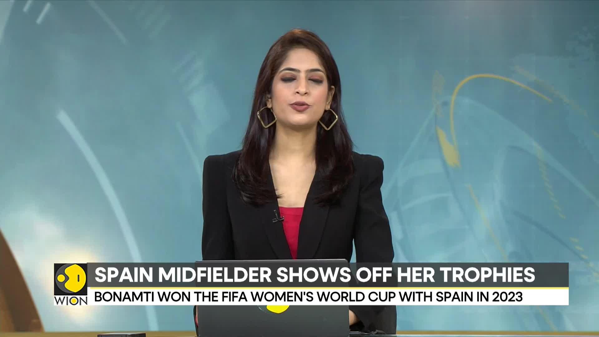 Spain Midfielder Aitana Bonmatí Shows Off Her Trophies Including Ballon D'Or