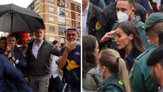 Watch: Spain's king and queen face mud-pelting, slurs in flood-hit town as umbrellas fail to save royal faces