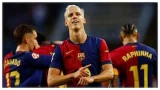 Dani Olmo double helps Liga leaders Barcelona to derby win vs Espanyol
