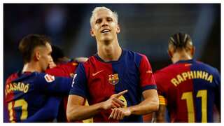 Dani Olmo double helps Liga leaders Barcelona to derby win vs Espanyol
