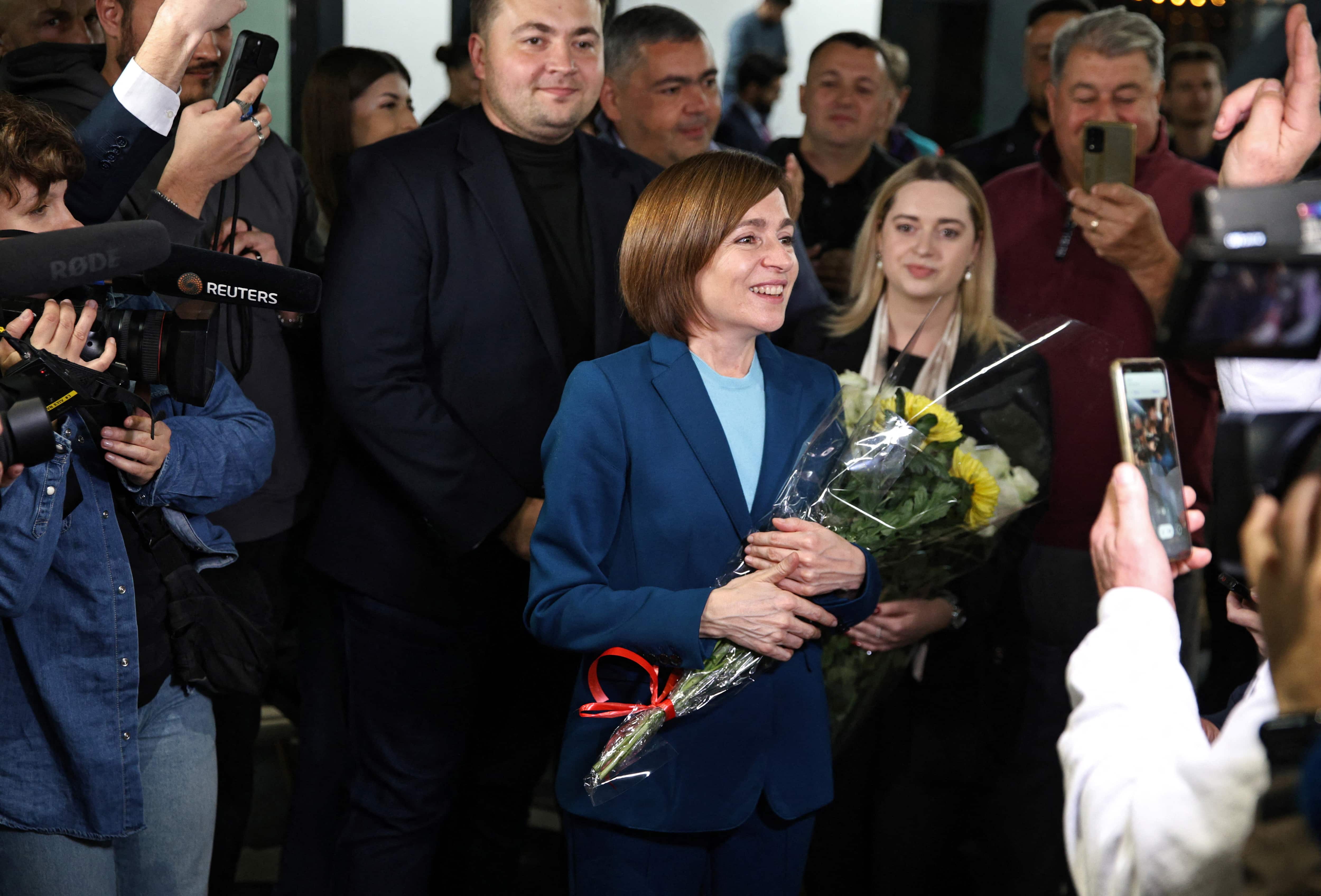 Victory for pro-western Maia Sandu in Moldova's tight race against Russian-backed rival
