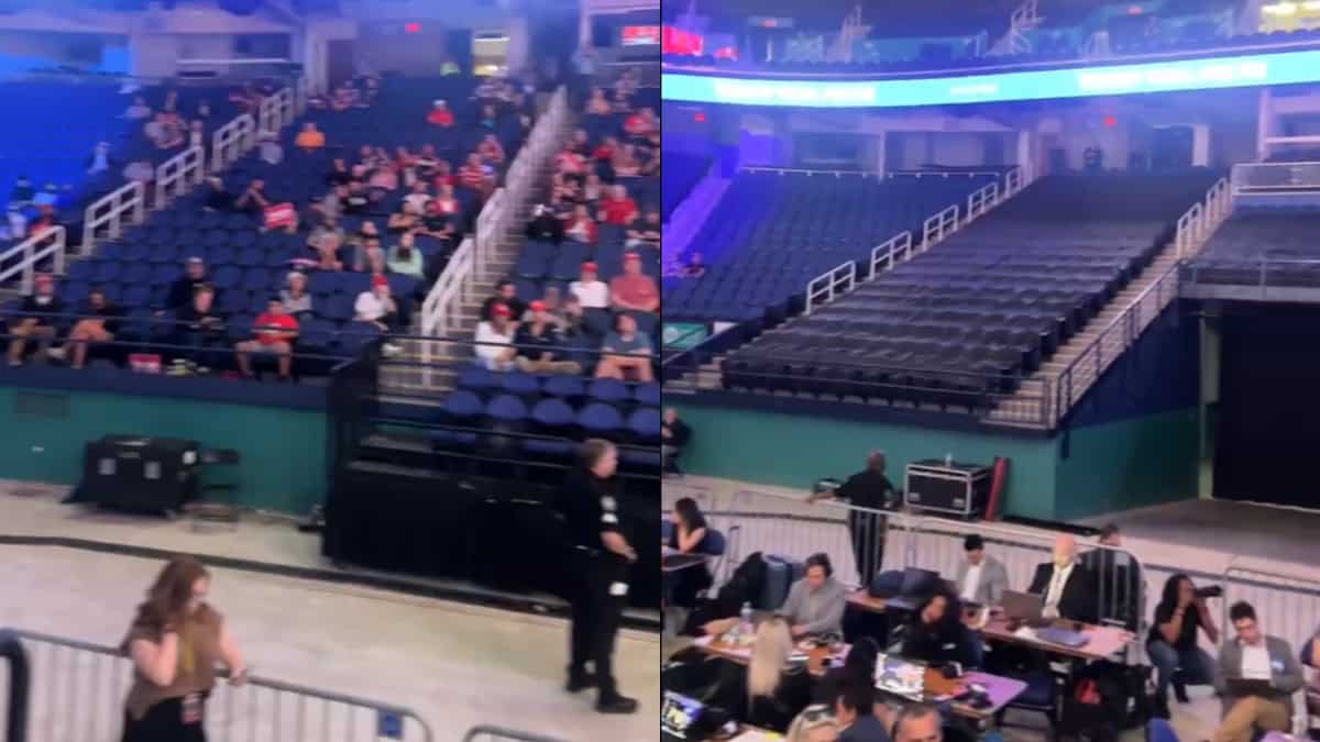 Watch | Trump boasts his 'every rally is full' as cameraman pans to empty seats
