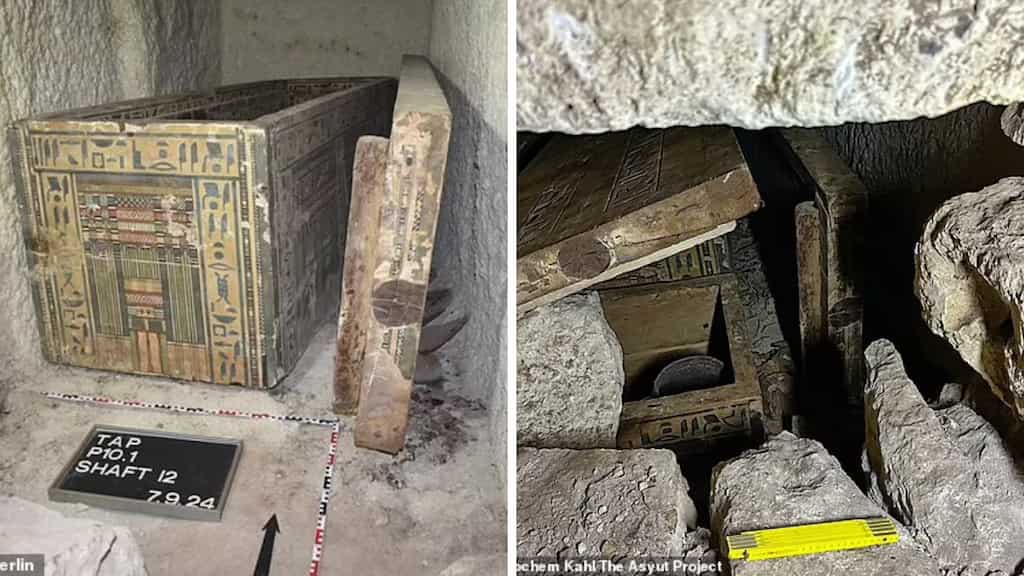 Archaeologists discover a 4000-year-old coffin inside another coffin of Egyptian priestess
