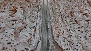 Saudi Arabia’s desert region experiences snow for first time, check videos and photos