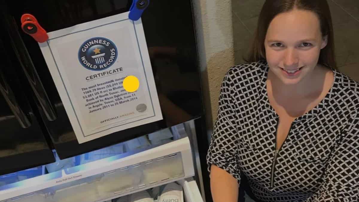 Texas woman sets Guinness World Record by donating over 2,600 litres of breastmilk Texas woman sets Guinness World Record by donating over 2,600 litres of breastmilk