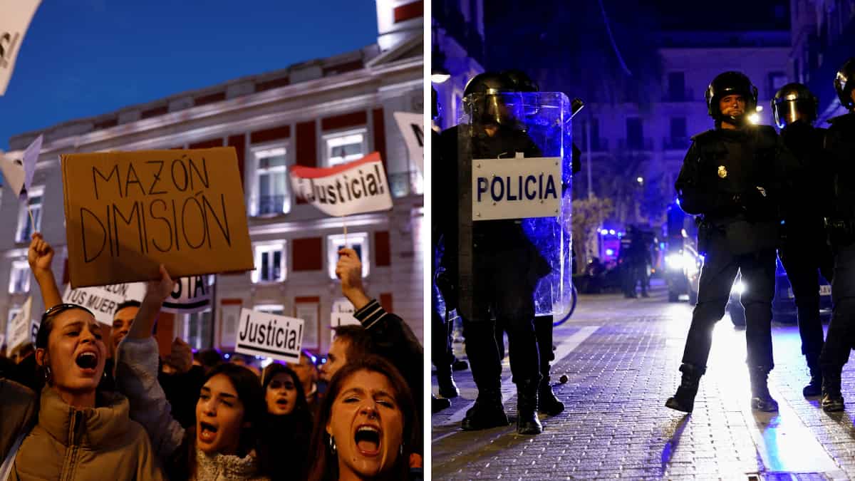 Spain floods: Protesters demand resignation of Valencia leader for bungling flood response
