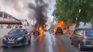 Hezbollah launches over 90 rockets at Israel's Haifa Bay area; four injured, vehicles and homes damaged