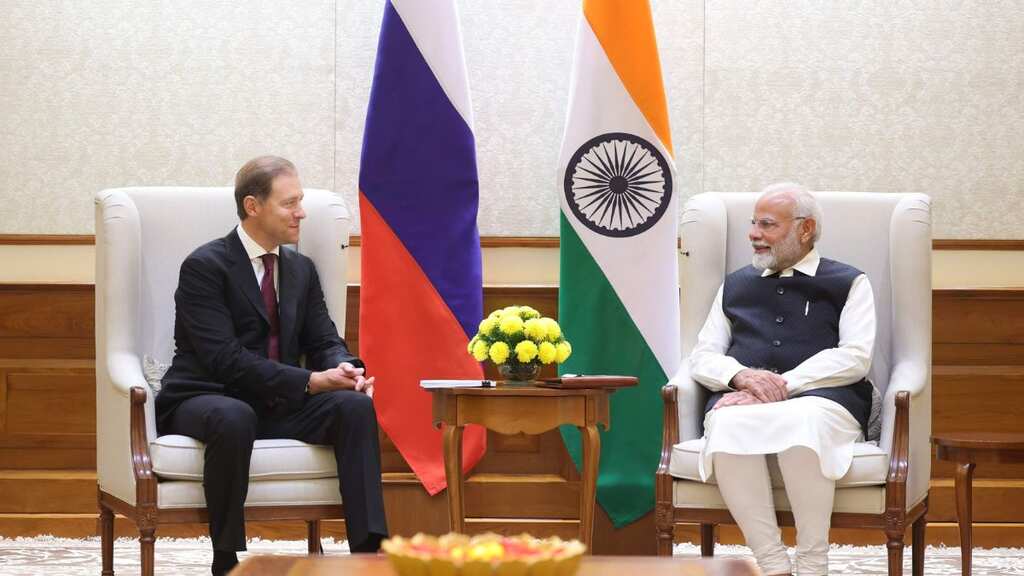 PM Modi meets Russian Deputy PM Denis Manturov, says 'happy' to see both sides working together