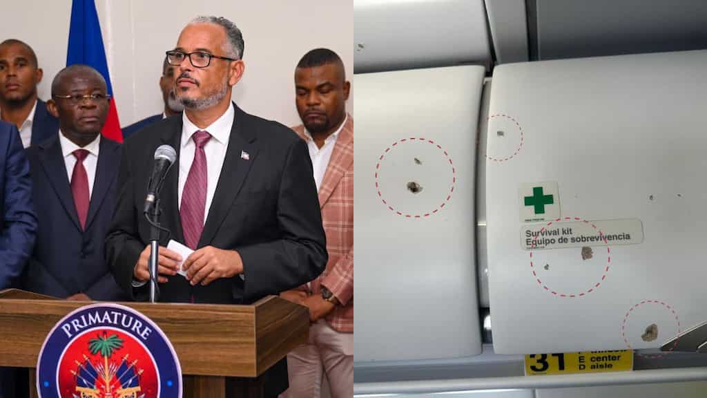 Haiti's new PM sworn in as passenger jet comes under fire in Port-au-Prince