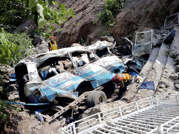 At least 14 dead in Pakistan wedding bus crash, bride only survivor, say rescuers
