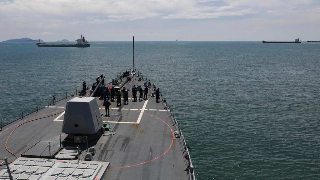 Houthi rebels attack US warships with drones and missiles near Red Sea