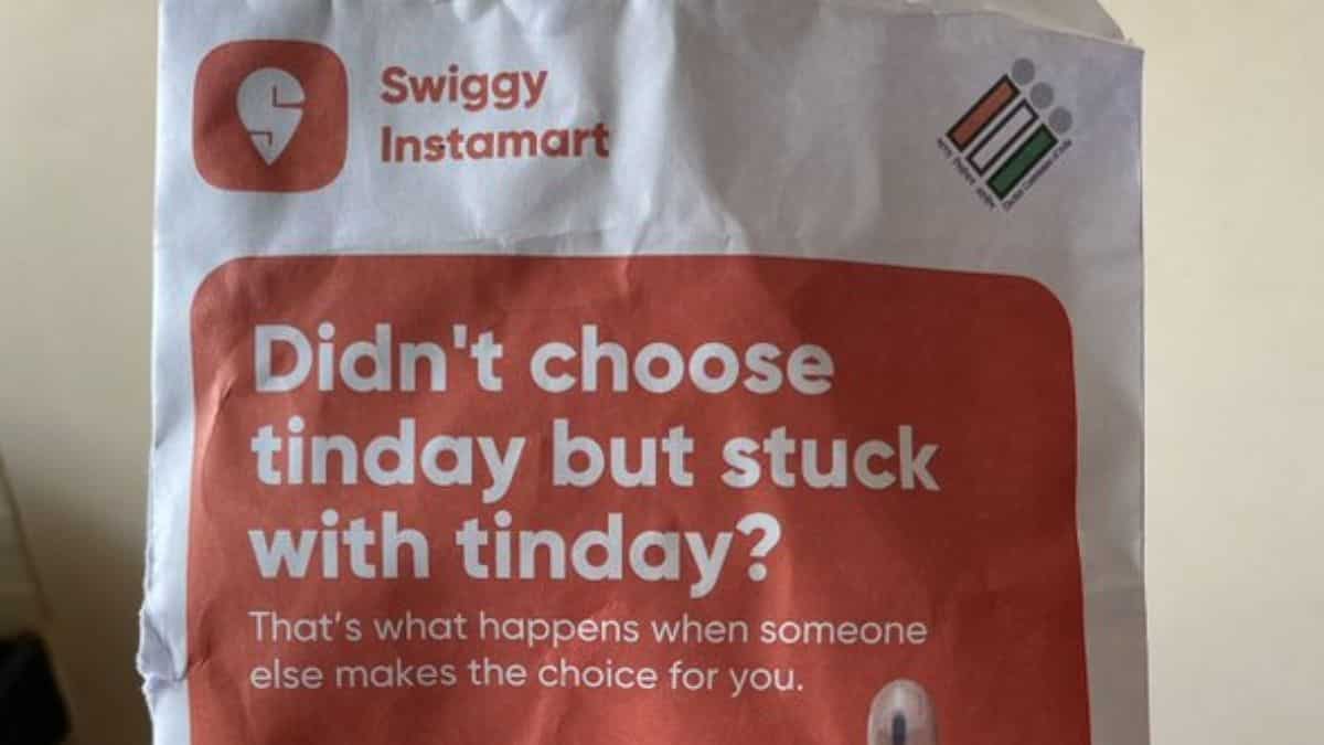 Swiggy Instamart delivers free round gourds amid Maharashtra elections