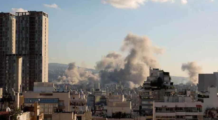 Israel launches intense strikes on Beirut, Lebanon says three killed