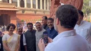 Watch: Rahul Gandhi clicks MP Priyanka Gandhi at parliament as she heads to take oath