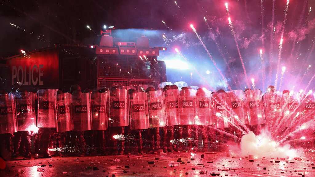Pro-EU protest in Georgia: Police say 107 arrested during second day of stir