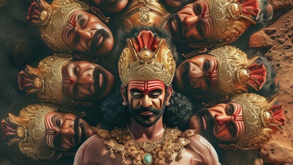 Actor playing demon in theatrical Ramayana kills a live pig, devours its raw meat