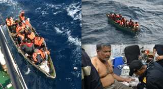 Indian Coast Guard rescues 12 Indian crew from Arabian Sea with help from Pakistan agency