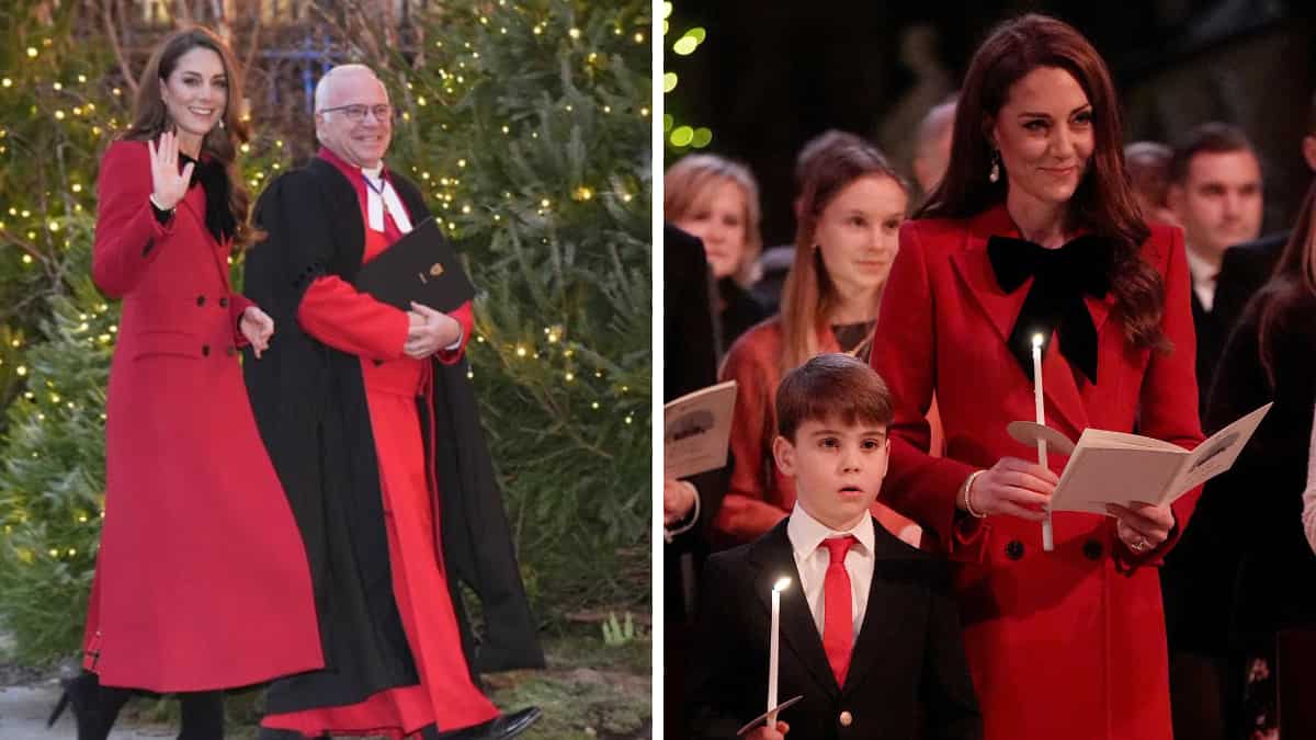 Kate Middleton reflects on 'difficult times' as she attends Christmas service with Prince William, kids