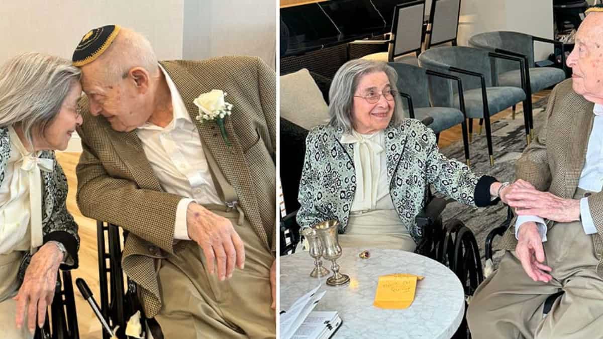 Centenarians Bernie and Marjorie set record as world’s oldest newlyweds