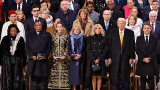 French First Lady Brigitte Macron deftly handles Trump-Jill Biden seating at Notre Dame reopening