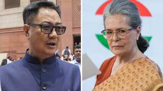 BJP's Kiren Rijiju calls Sonia Gandhi-George Soros link 'serious concern', Congress pushes back