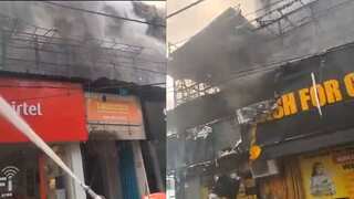 India: Massive fire erupts at restaurant in West Delhi's Rajouri Garden | Video