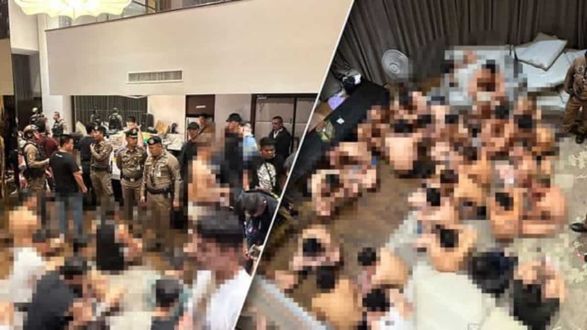 Police detain more than 120 people in underwear ‘drug party’ in Thailand Police detain more than 120 people in underwear ‘drug party’ in Thailand