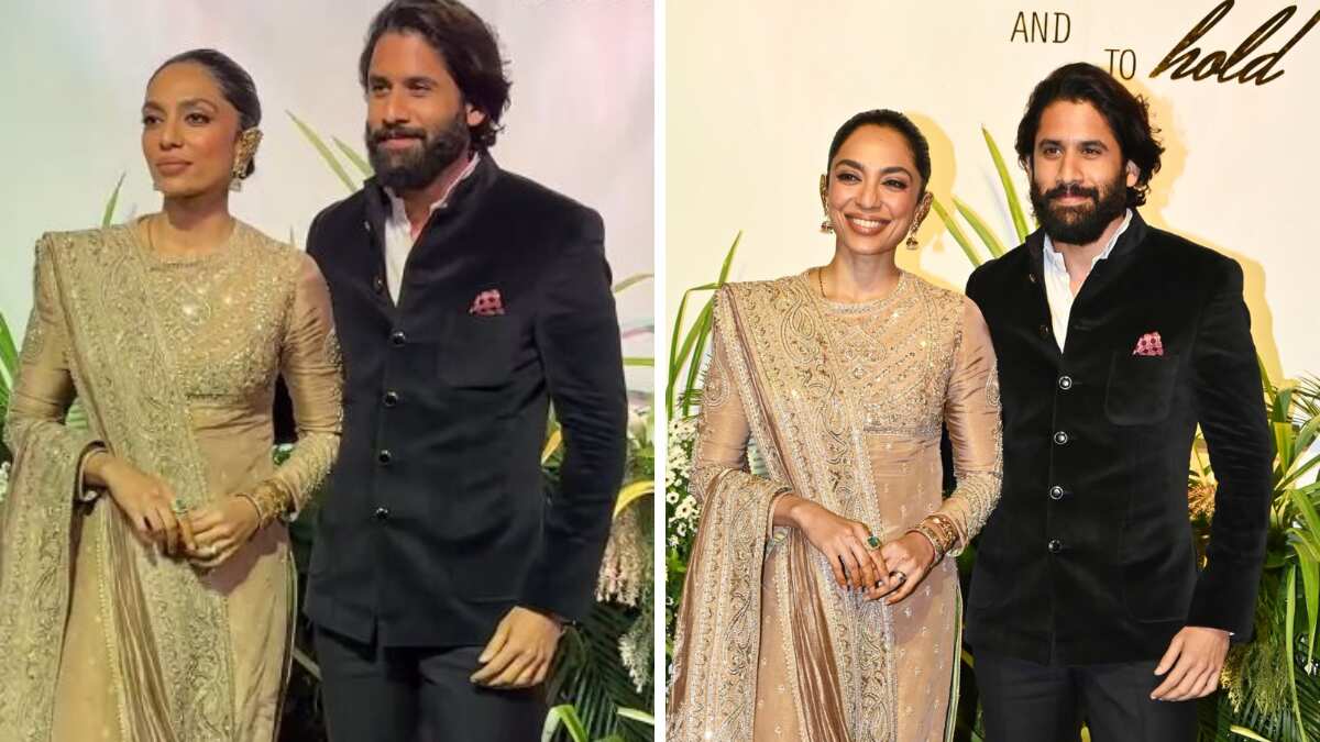 Sobhita Dhulipala and Naga Chaitanya make their first appearance as a couple at Aaliyah Kashyap's wedding
