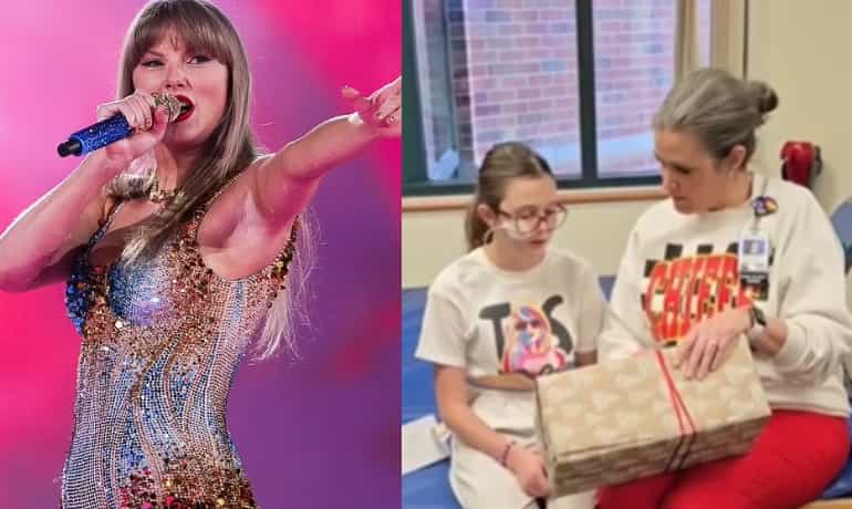 Taylor Swift turns Santa for young fan with a surprise gift after hospital visit | Watch Taylor Swift turns Santa for young fan with a surprise gift after hospital visit | Watch