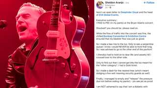 Mumbai man urinates in pants at Bryan Adams concert, slams organisers for poor washroom facilities