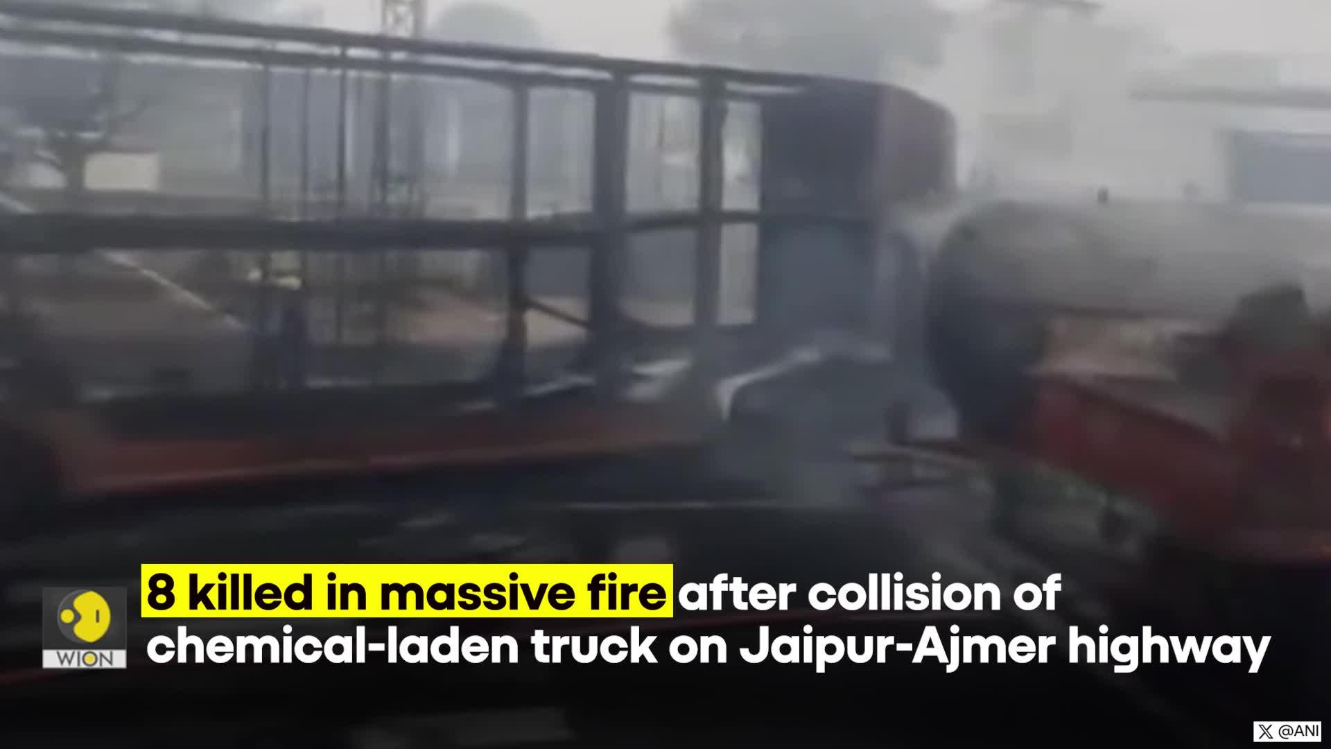 Jaipur: 8 Dead As Chemical-Laden Truck Collides With Other Vehicles On Highway
