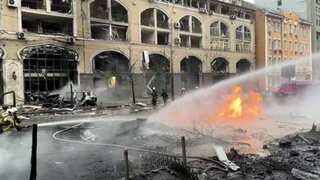 Russia launches barrage of missiles on Kyiv, damaging six diplomatic missions