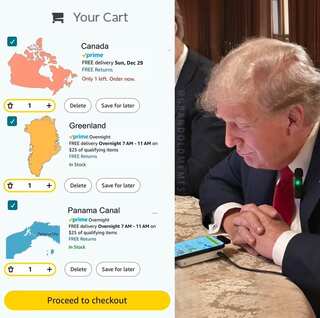 Eric Trump posts image of Donald Trump ‘Buying’ Canada, Greenland and Panama Canal in new social media post