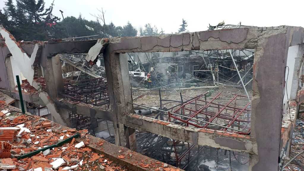 Turkey factory explosion: 12 killed, four injured in blast at explosives unit