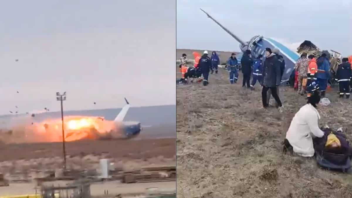 42 killed as Azerbaijan Airlines plane bursts into flames after emergency landing in Kazakhstan