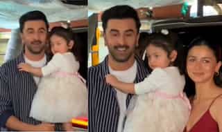 Adorable! Ranbir Kapoor and Alia Bhatt pose with their daughter Raha on Christmas
