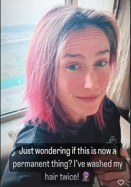 Ellyse Perry with Pink Hair