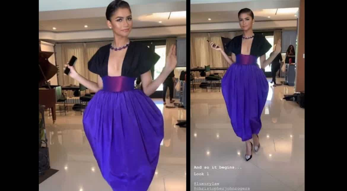 Zendaya purple outlet dress