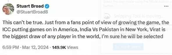 Stuart Broad on Virat Kohli