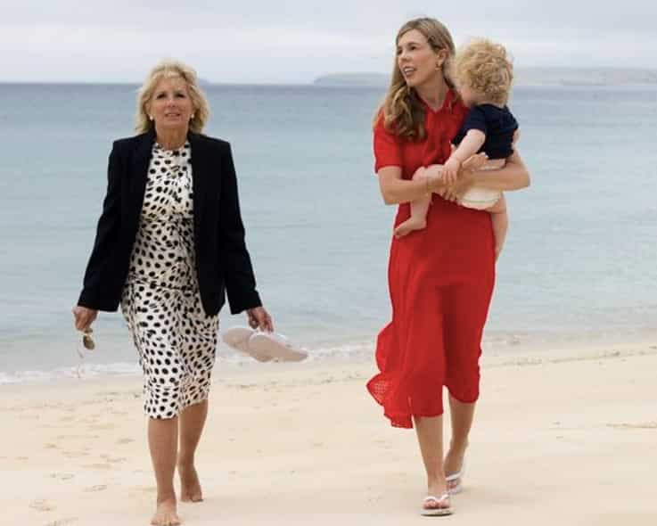 Boris Johnson S Wife Carrie And Their Son Wilfred Spotted With Us First Lady World News Newspage Today