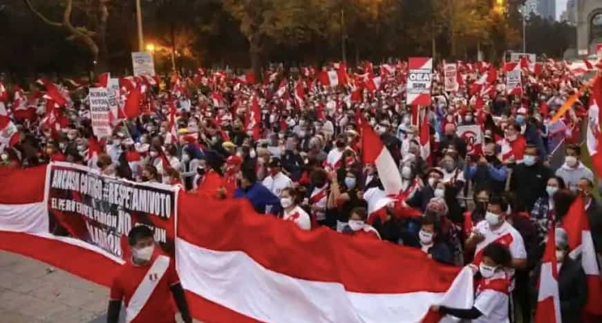 Thousands of Peruvians supporting socialist Pedro Castillo and right-wing rival Keiko Fujimori took to the streets on Saturday amid swirling uncertainty over the result of a tight June 6 presidential election that has been held up by legal challenge