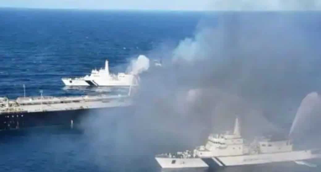 The United States on Friday seized a Singapore-owned oil tanker that was used to make illegal oil deliveries to North Korea, the Justice Department said.